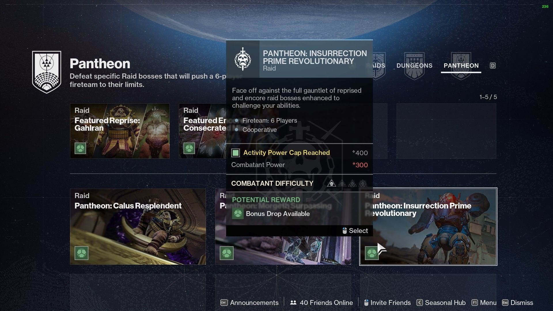 Insurrection Prime Revolutionary em Destiny 2 (imagem via Bungie) 
