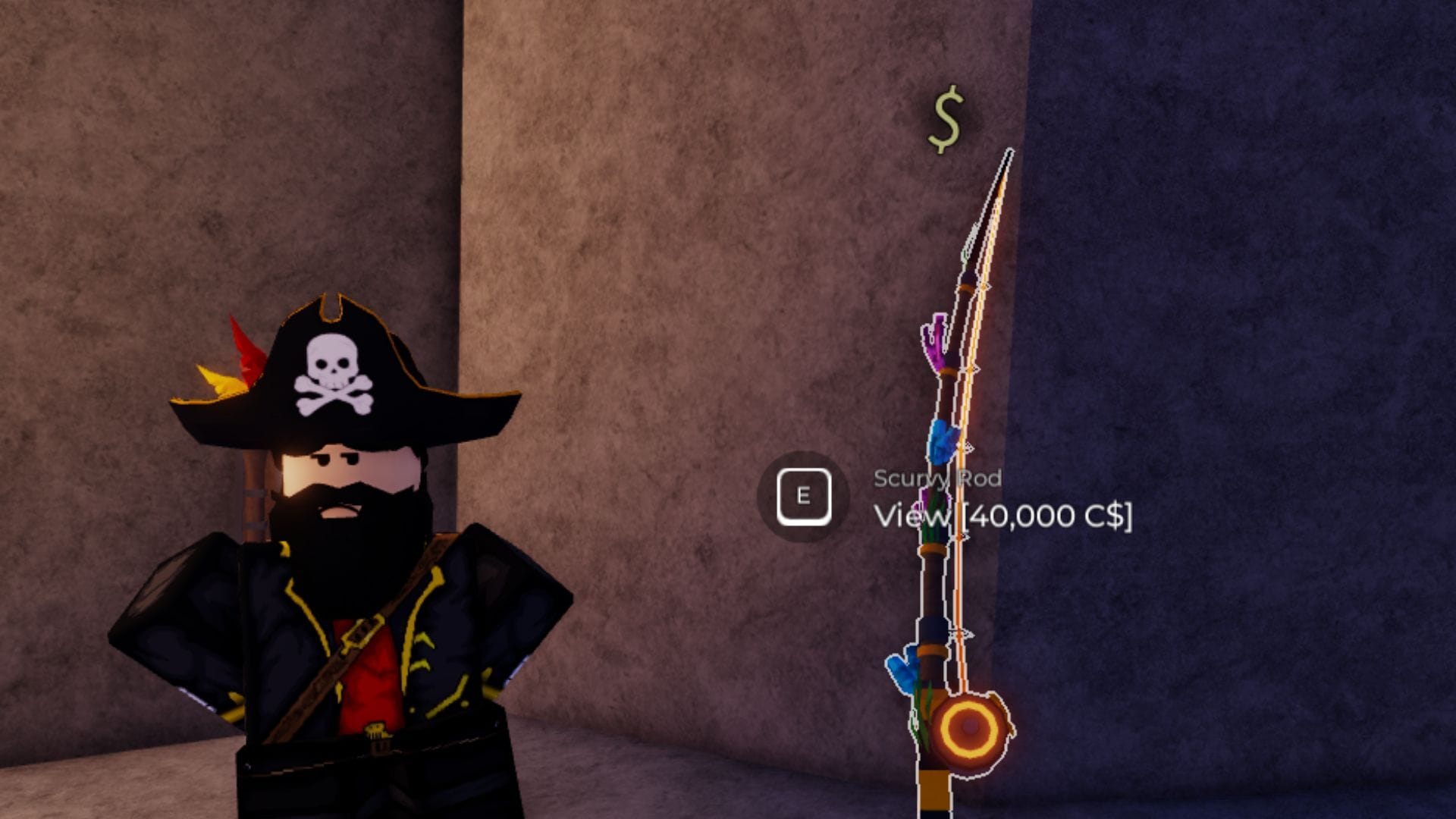 O Scurvy Rod surge em Forsaken Shores (Imagem via Roblox)