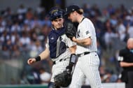 Rice (L) e Schlittler (R) em ação pelo New York Yankees - Fonte: Getty