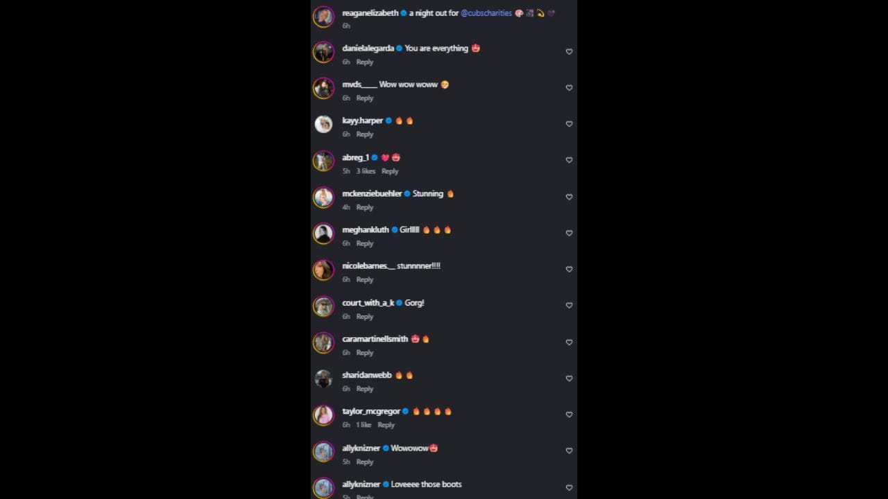 Screenshot of the comments on Reagan Bregman's Instagram post (Image via Instagram.com/@reaganelizabeth)