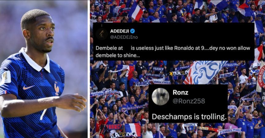 “Useless just like Ronaldo at 9”. “Deschamps is trolling” - France fans furious after finding out where Dembele will play in line-up vs Iraq