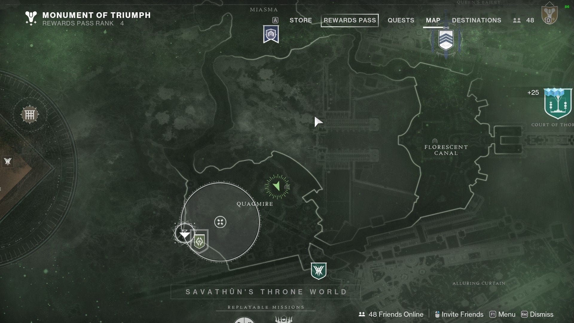 Localização do arquivo do sexto caso no Throne World (Imagem via Bungie)