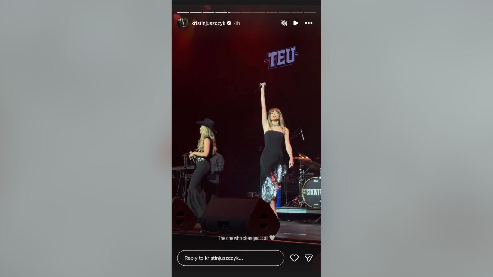 A esposa de Kyle Juszczyk, Kristin, entusiasma-se com Taylor Swift (Crédito da imagem: Kristin Juszczyk/@Instagram)
