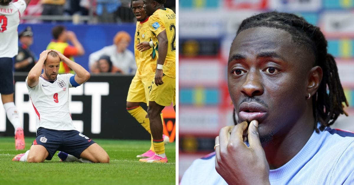 Eberechi Eze responds when asked whether England players believe in Ghanaian witch doctor cursing Harry Kane at FIFA World Cup