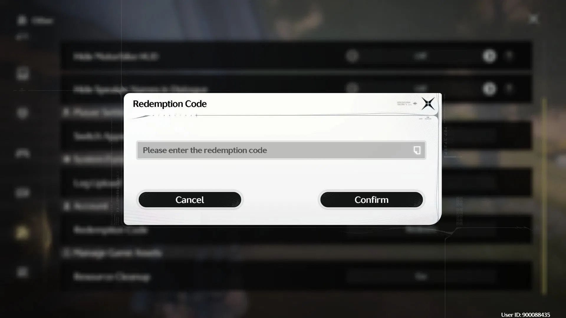 Portal de resgate no jogo (imagem via Kuro Games)