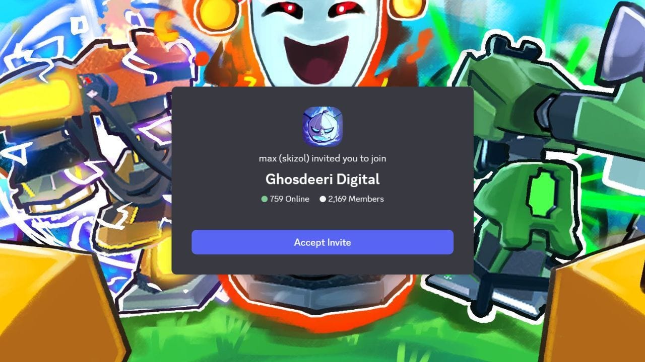 Convite do Discord para o servidor Ghosdeeri Digital (Imagem via Discord)