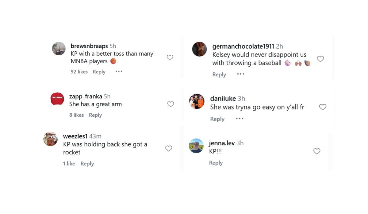 Os fãs reagem ao primeiro arremesso de Kelsey Plum (Fonte: IG/Dodgers)