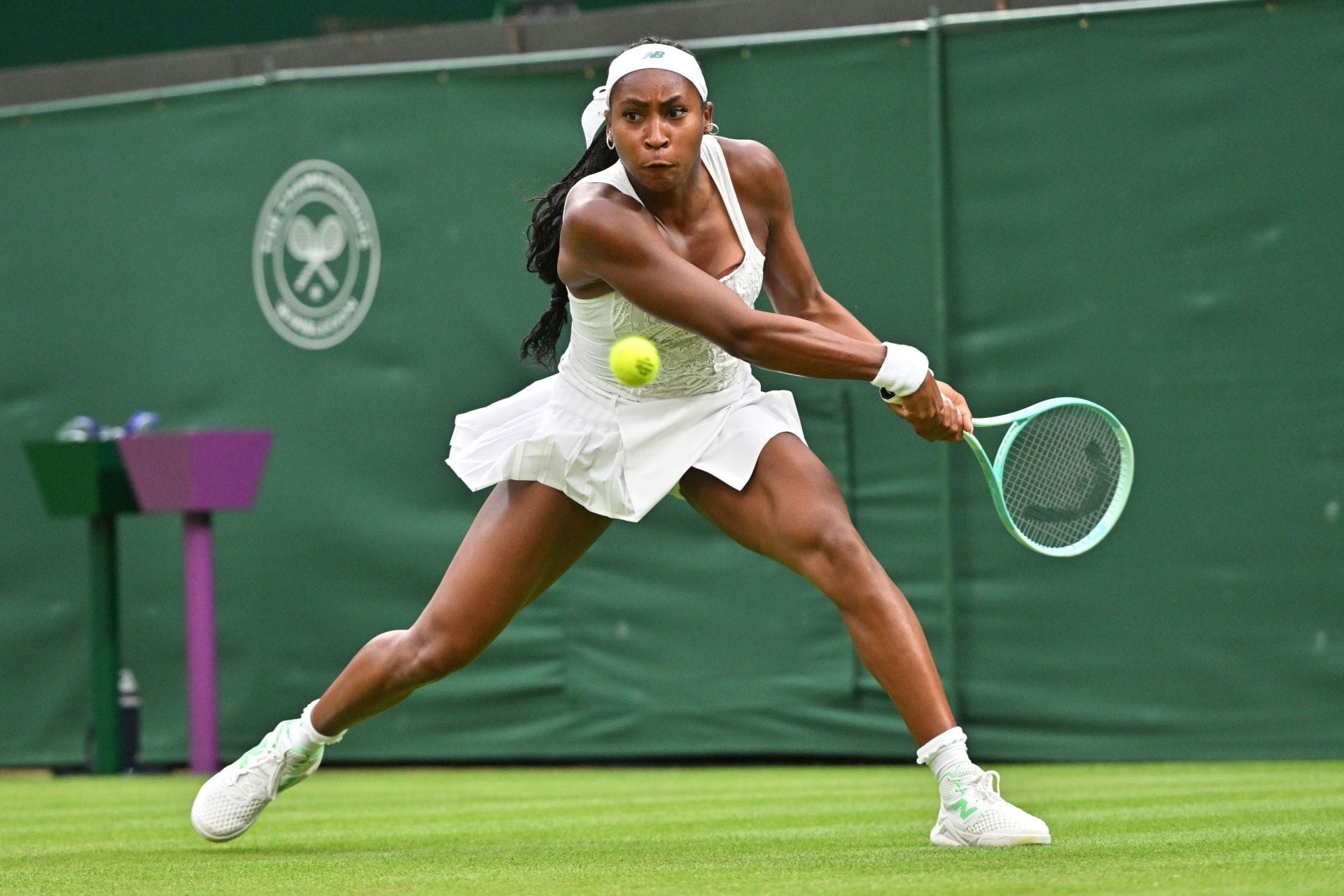 Gauff no campeonato de tênis de Wimbledon (fonte da imagem: Getty)