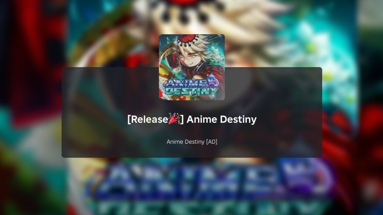 Anime Destiny codes (June 2026)