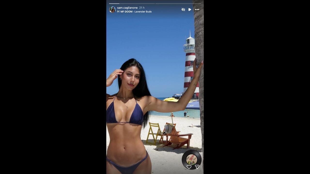 Captura de tela da história do Instagram de Samantha Caglianone (imagem via - Instagram.com/@sam.caglianone IG Stories)