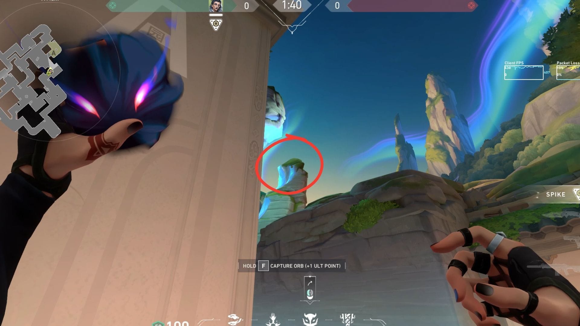   Mire no topo da montanha (Imagem via Sportskeeda Gaming || Riot Games)