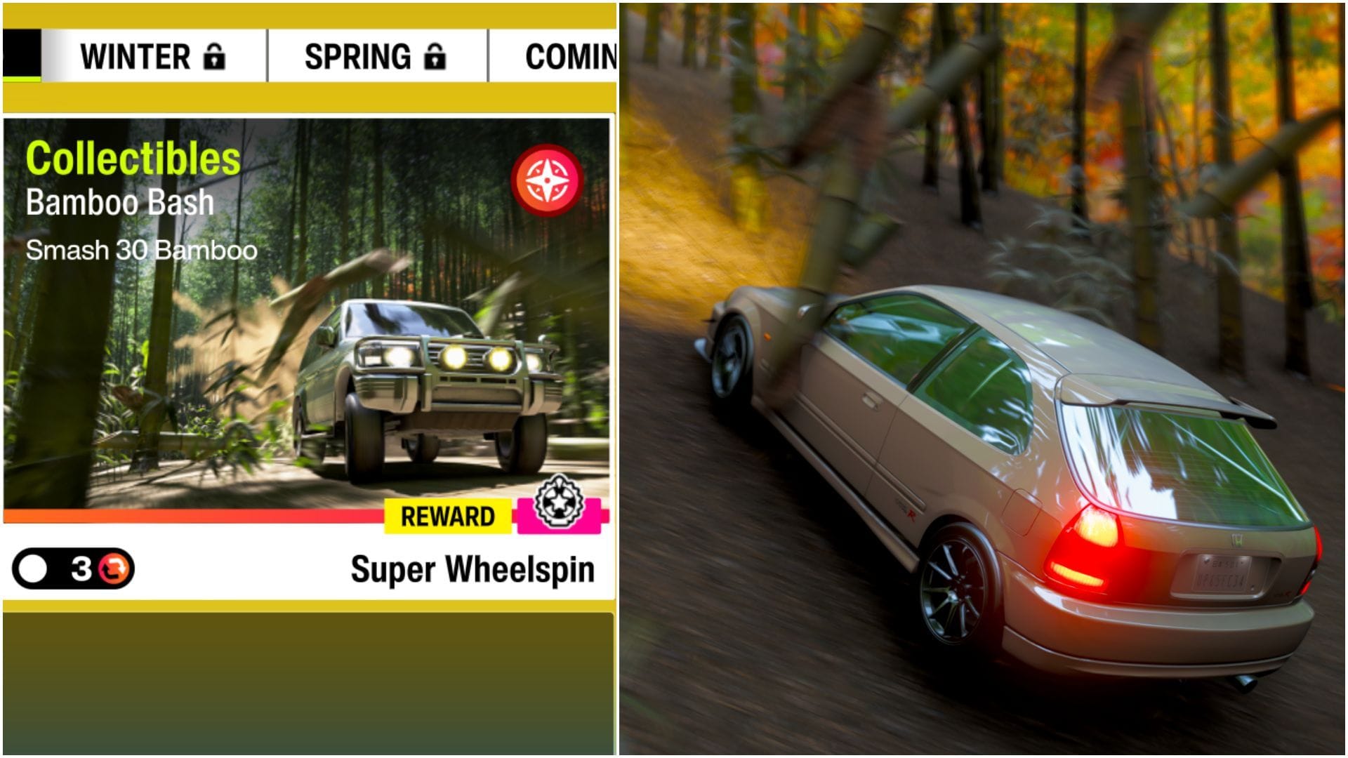 Basta quebrar 30 árvores de bambu para completar o desafio (Imagem via Xbox Game Studios || Sportskeeda)