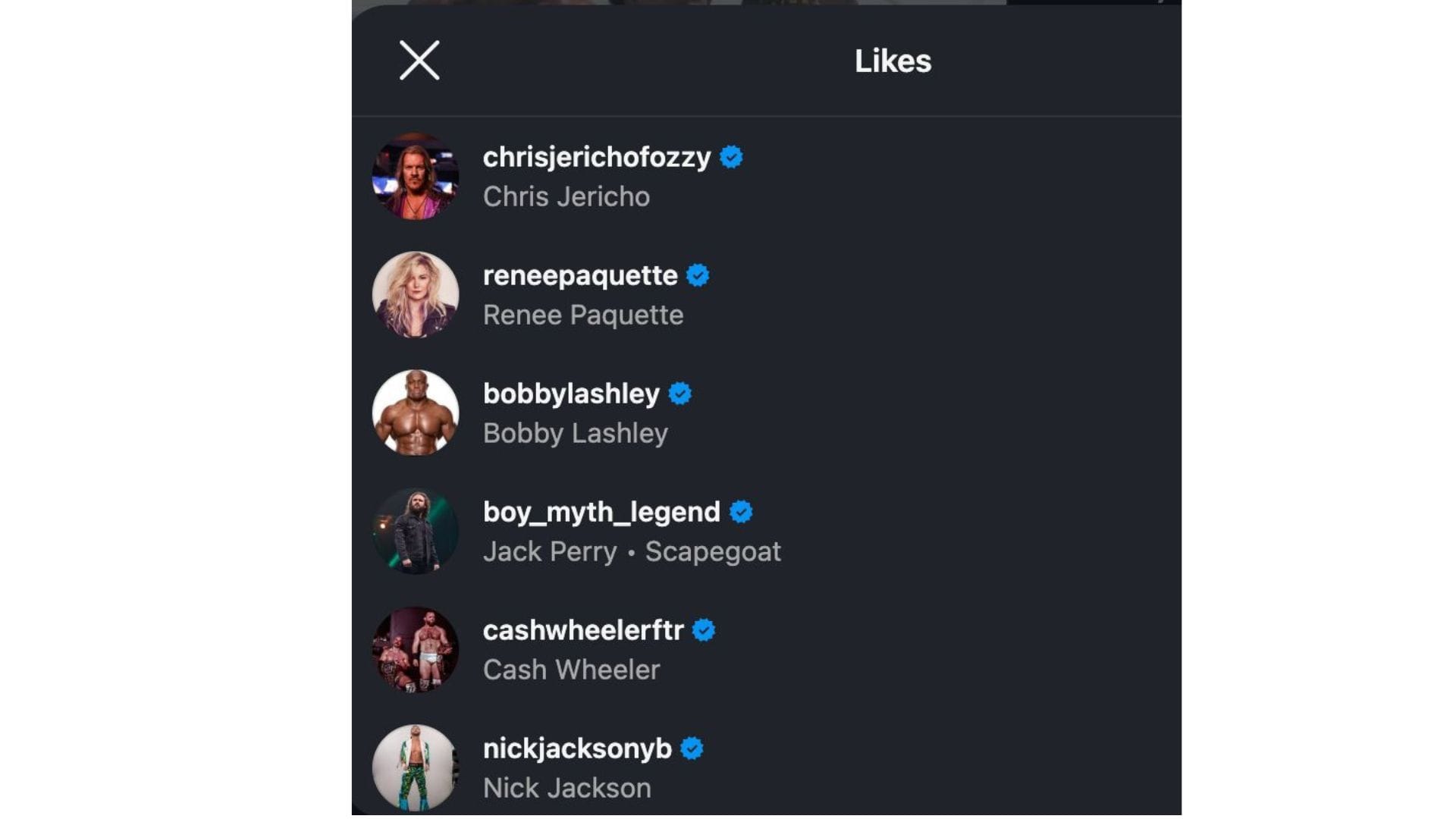 Estrelas que curtiram a postagem de Dax Harwood (Imagem via Instagram @daxharwood)