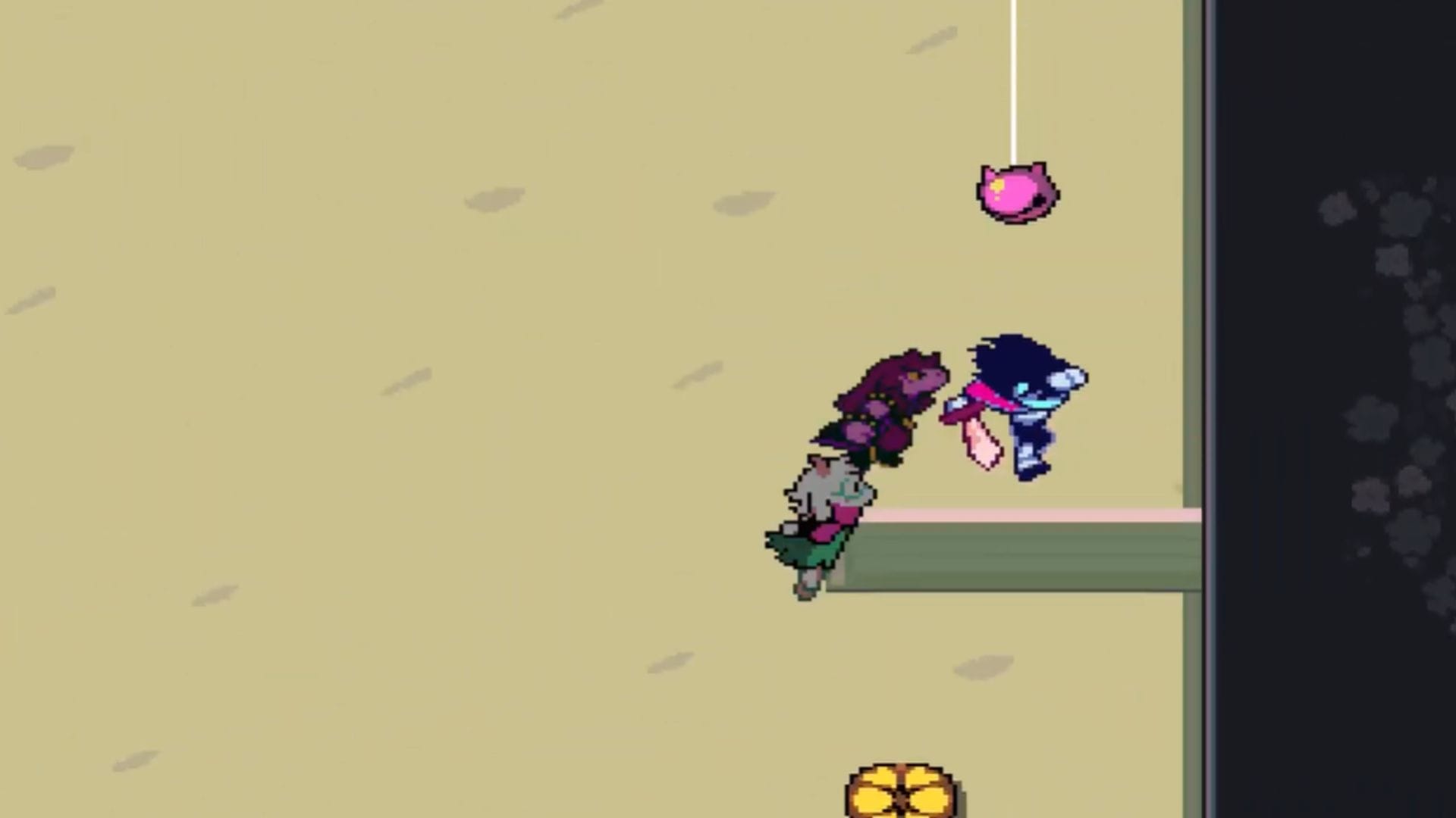 Este sino está no fundo do quarto de Blue em Deltarune (Imagem via Toby Fox || Youtube/@BlueBlurX7)