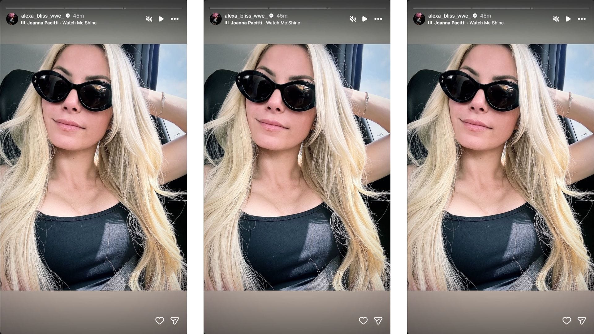 Bliss exibiu um novo visual antes do SmackDown (Fonte: Alexa Bliss no Instagram)