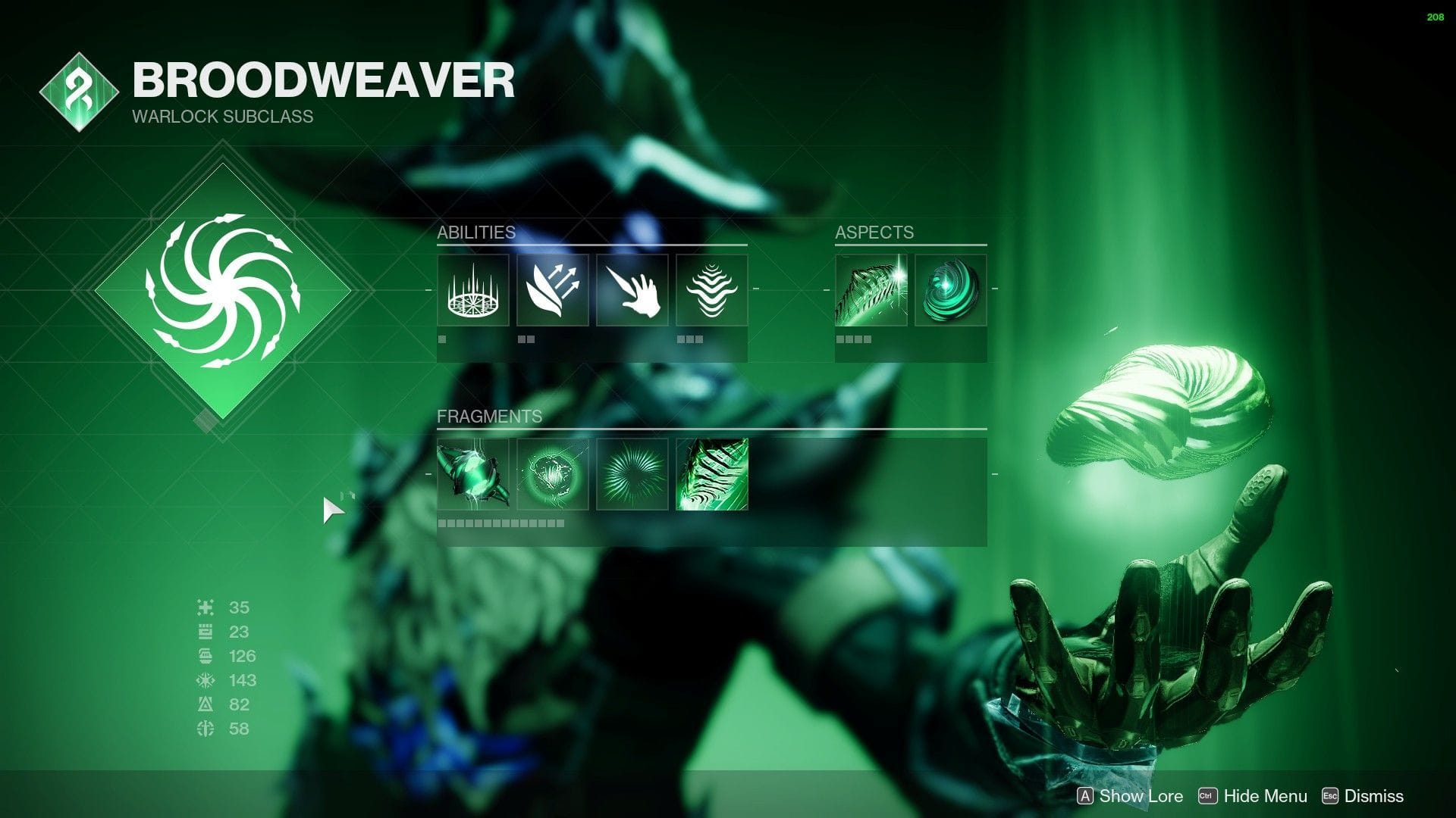 Subclasse Warlock Strand para a construção de minions (imagem via Bungie)