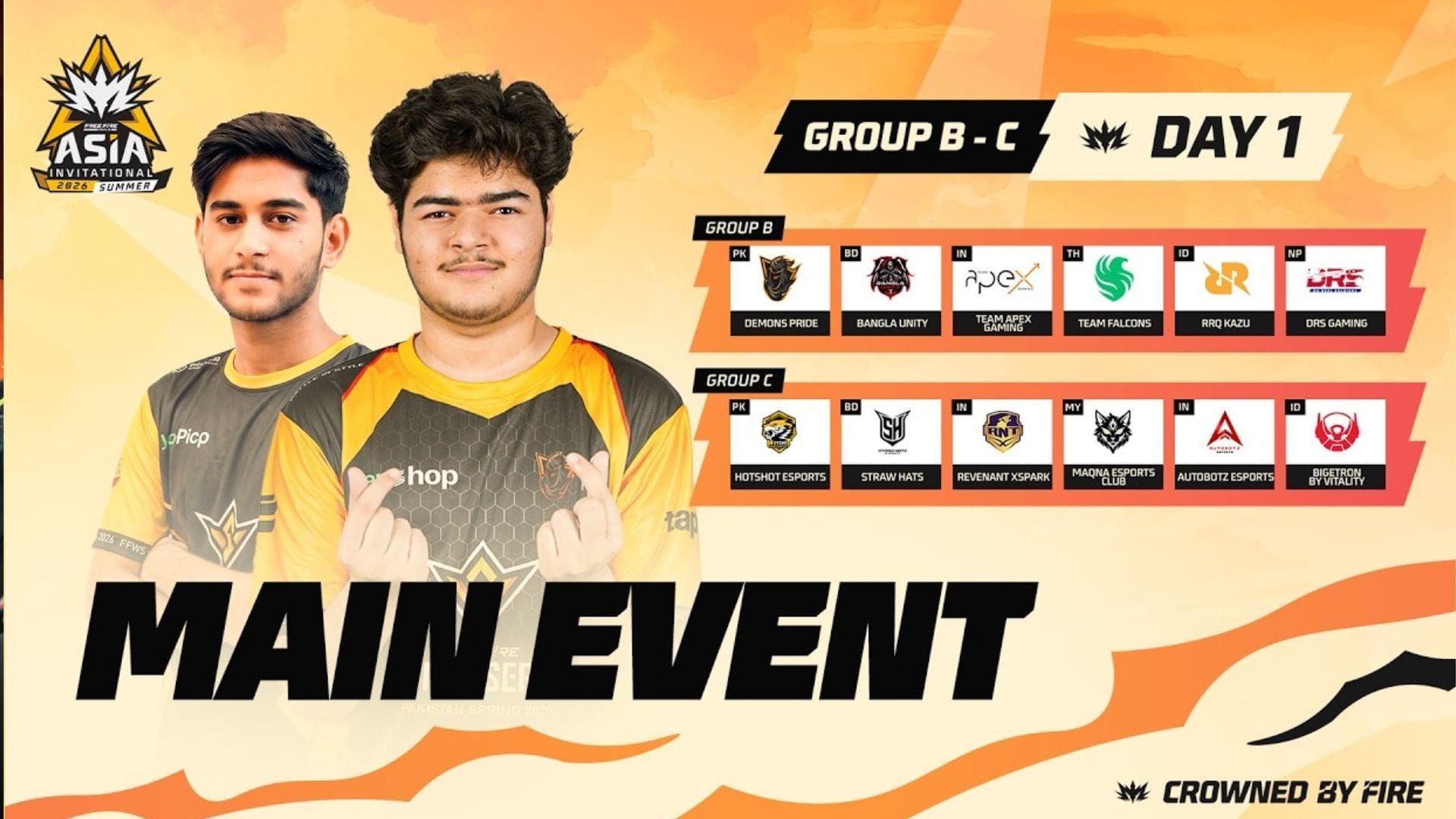 FFMAI 2026 Summer Main Event Day 1: Teams, groups, and how to watch