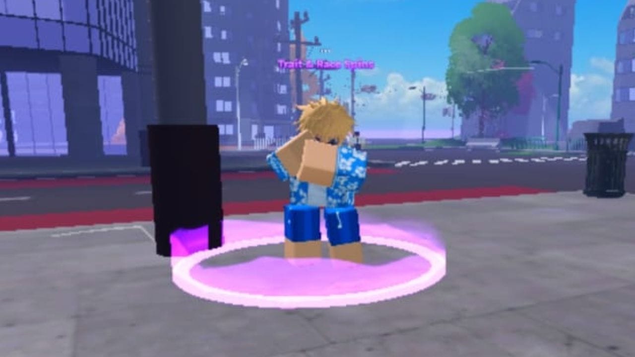 Os NPCs Trait e Race Spin (imagem via Roblox)