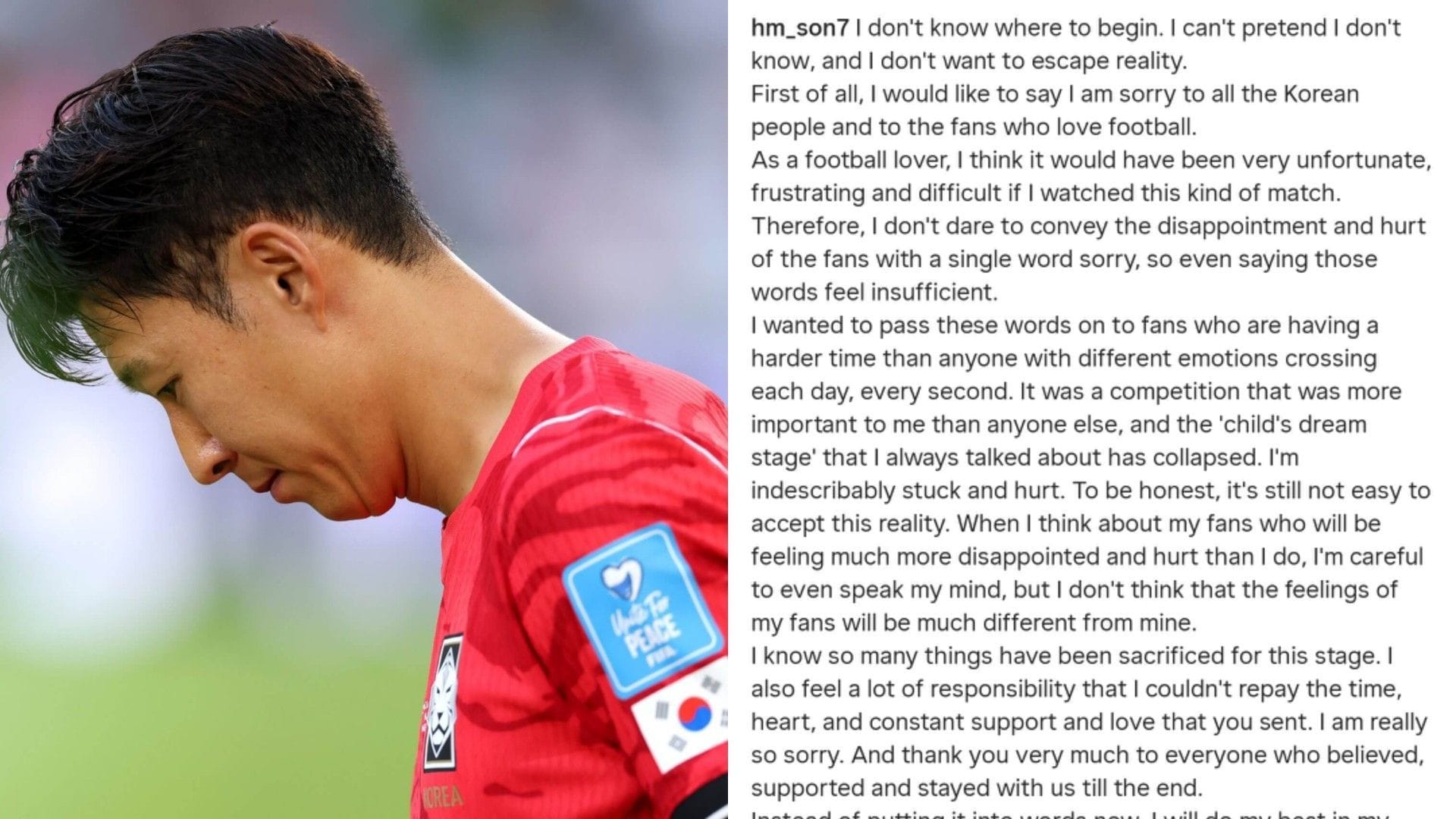 "You'd think he ran someone over" - Internet defends Son Heung-min after emotional apology following South Korea's World Cup exit