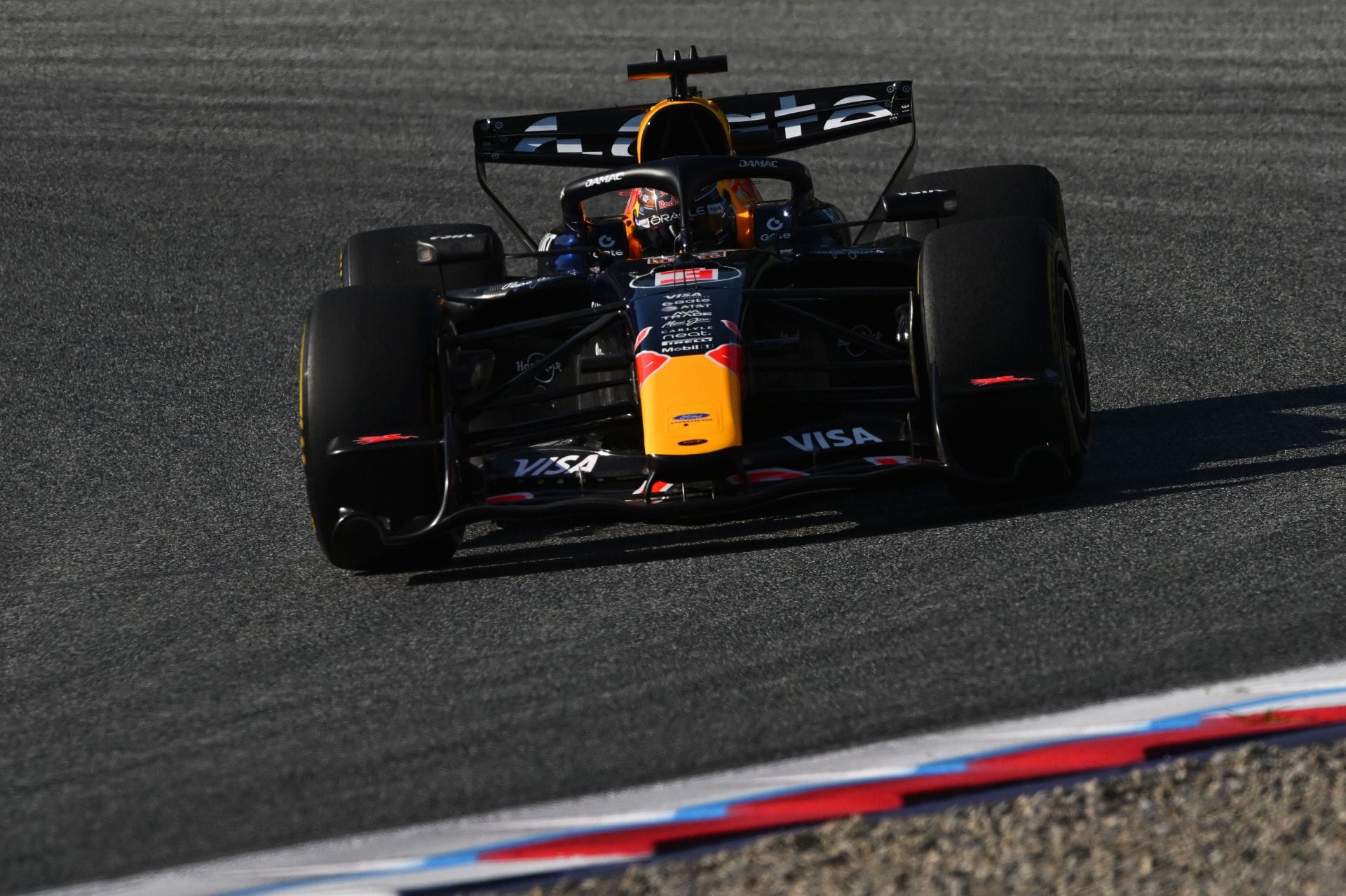 Max Verstappen seemingly flips off the middle finger at George Russell during F1 Austrian GP FP2