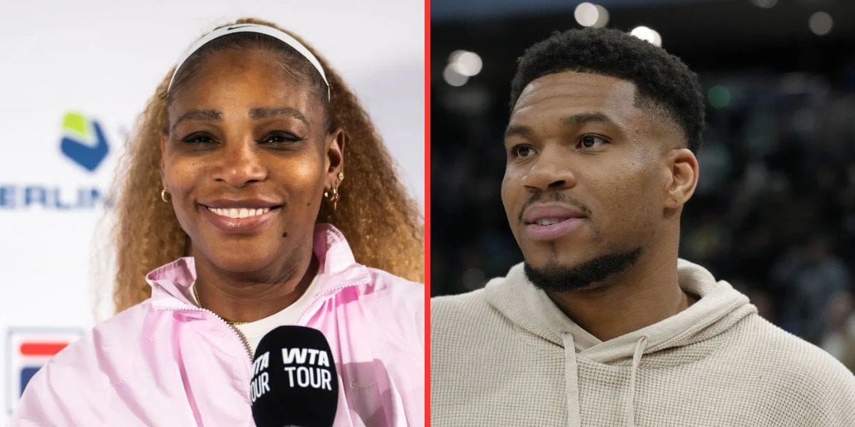 WATCH: Serena Williams radiates pure joy in 1st reaction to Giannis Antetokounmpo's Miami Heat move in the middle of Wimbledon practice