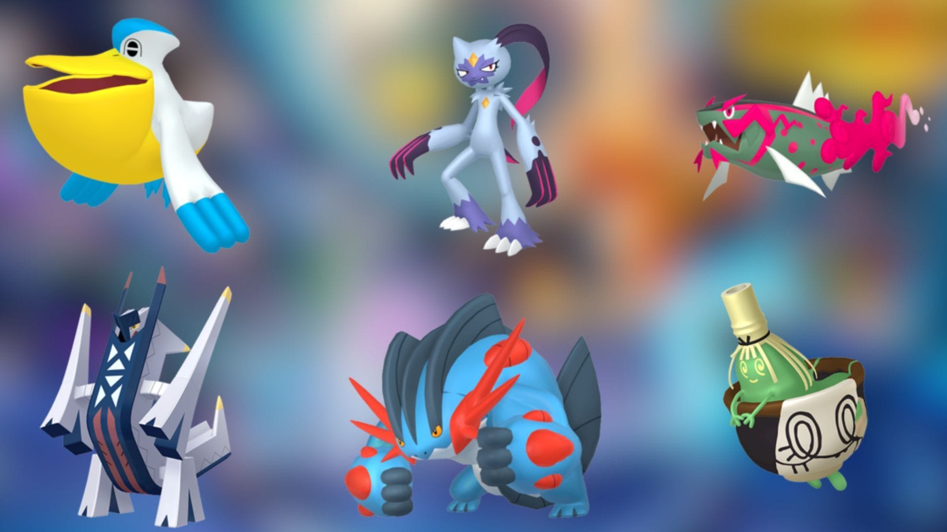 Equipe Rain para Pokémon Champions (Imagem via TPC)