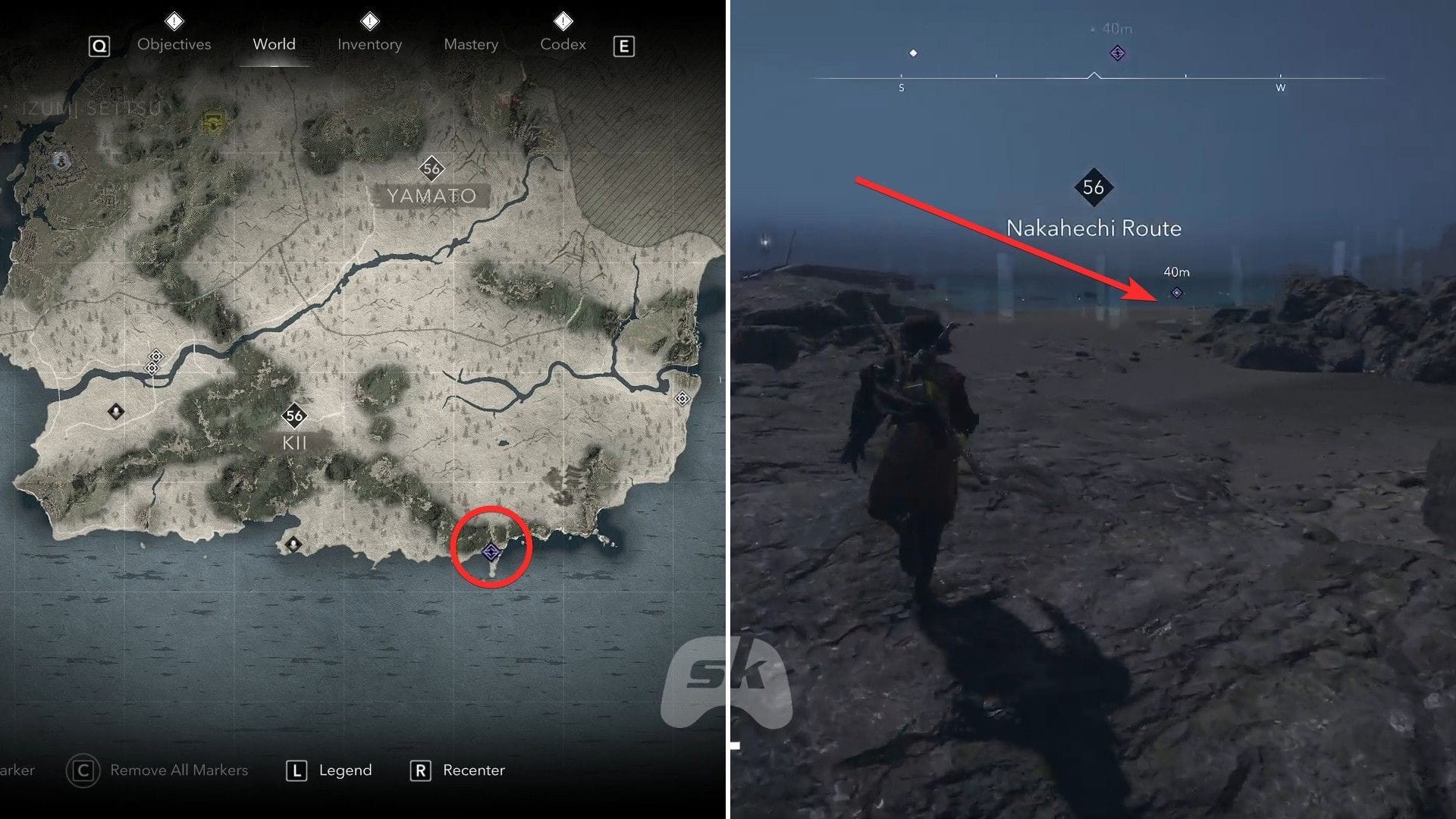 Alcance a Rota Nakahechi de Kii para encontrar a Fenda (Imagem via Ubisoft)