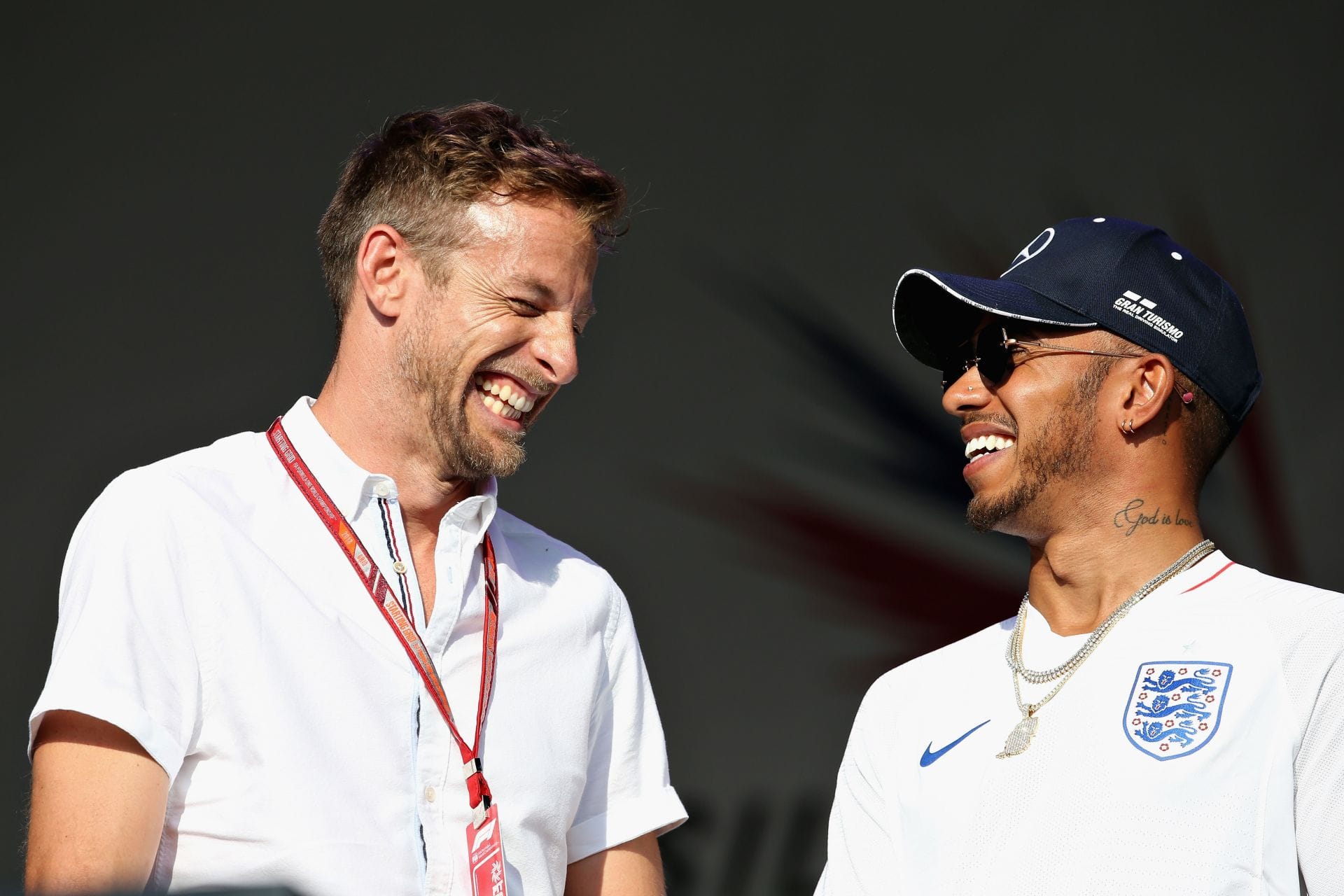 Lewis Hamilton (R) e Jenson Button - GP da Grã-Bretanha de F1. Fonte: Getty