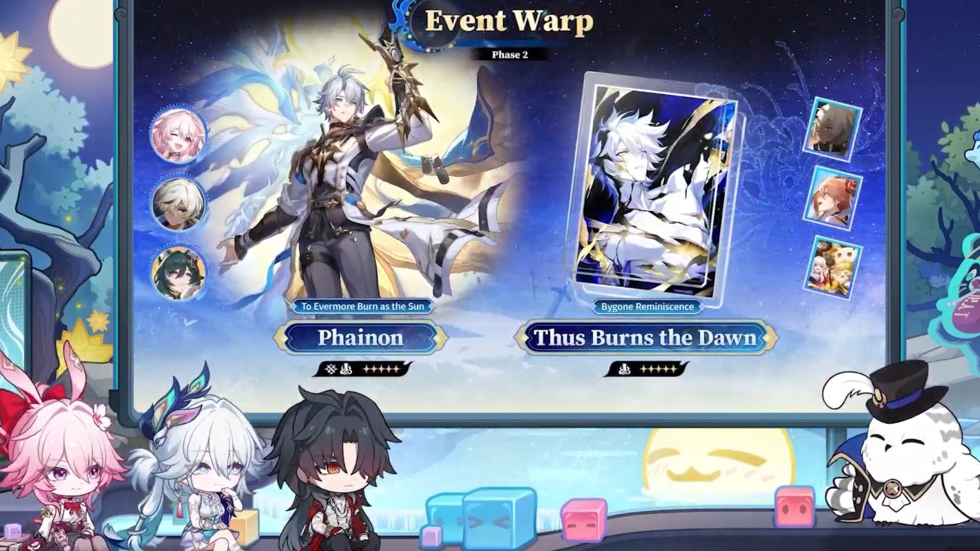 Banner e cones de luz de Phainon (Imagem via HoYoverse)