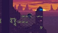 Esta moeda rosa está sob uma cachoeira em Deltarune (Imagem via Toby Fox || Youtube/@BlueBlurX7)
