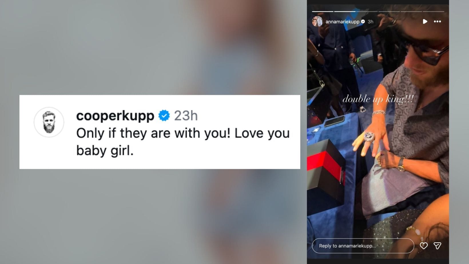 Cooper Kupp e sua esposa Anna Marie sobem a colina para comemorar o 33º aniversário do Seahawks WR (Crédito da imagem: Anna Marie/@Instagram)
