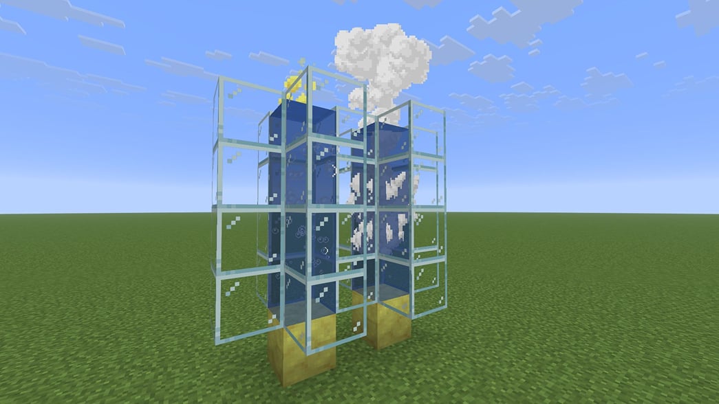 How to make a geyser in Minecraft
