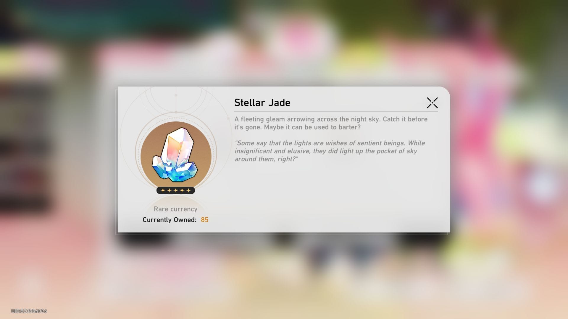Stellar Jade em HSR (Imagem via SK Gaming || HoYoverse)