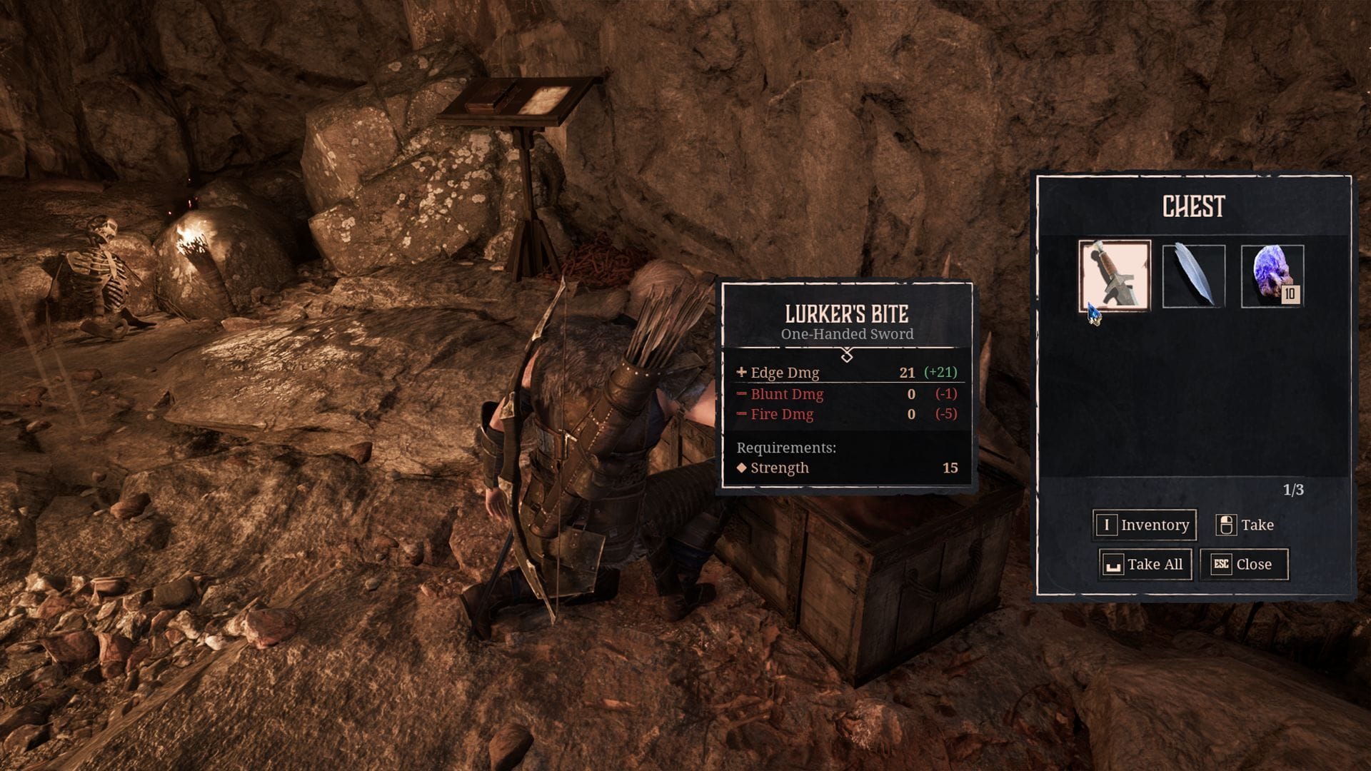 How to get the Lurker's Bite one-handed sword in gothic 1 Remake