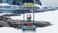 Frigibax é a estrela do Pokémon GO June Community Day (Imagem via TPC)