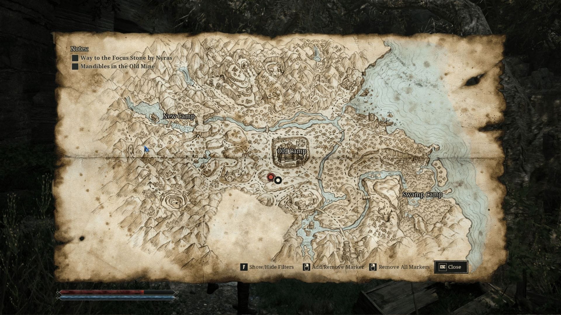 A localização do Bestiário de Khorinis 3 (Imagem via Alkimia Interactive)