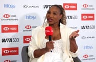 Serena Williams durante uma coletiva de imprensa antes do Queen's Club Championships de 2026 (Fonte: Getty)