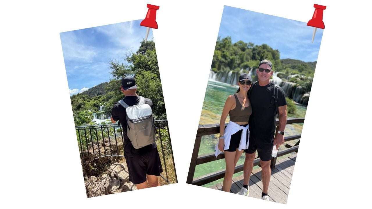 Troy Aikman and his "yogi" GF Marisa Howard enjoy downtime in Croatia