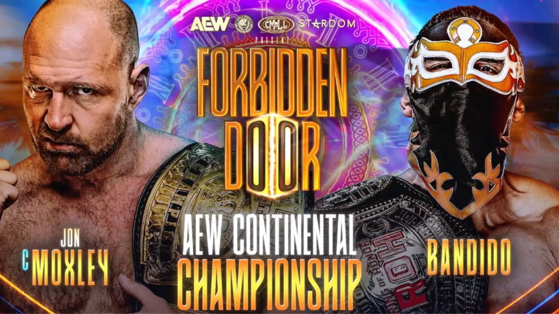 Gráfico da partida para Mox vs Bandido (Imagem via X @AEW) 