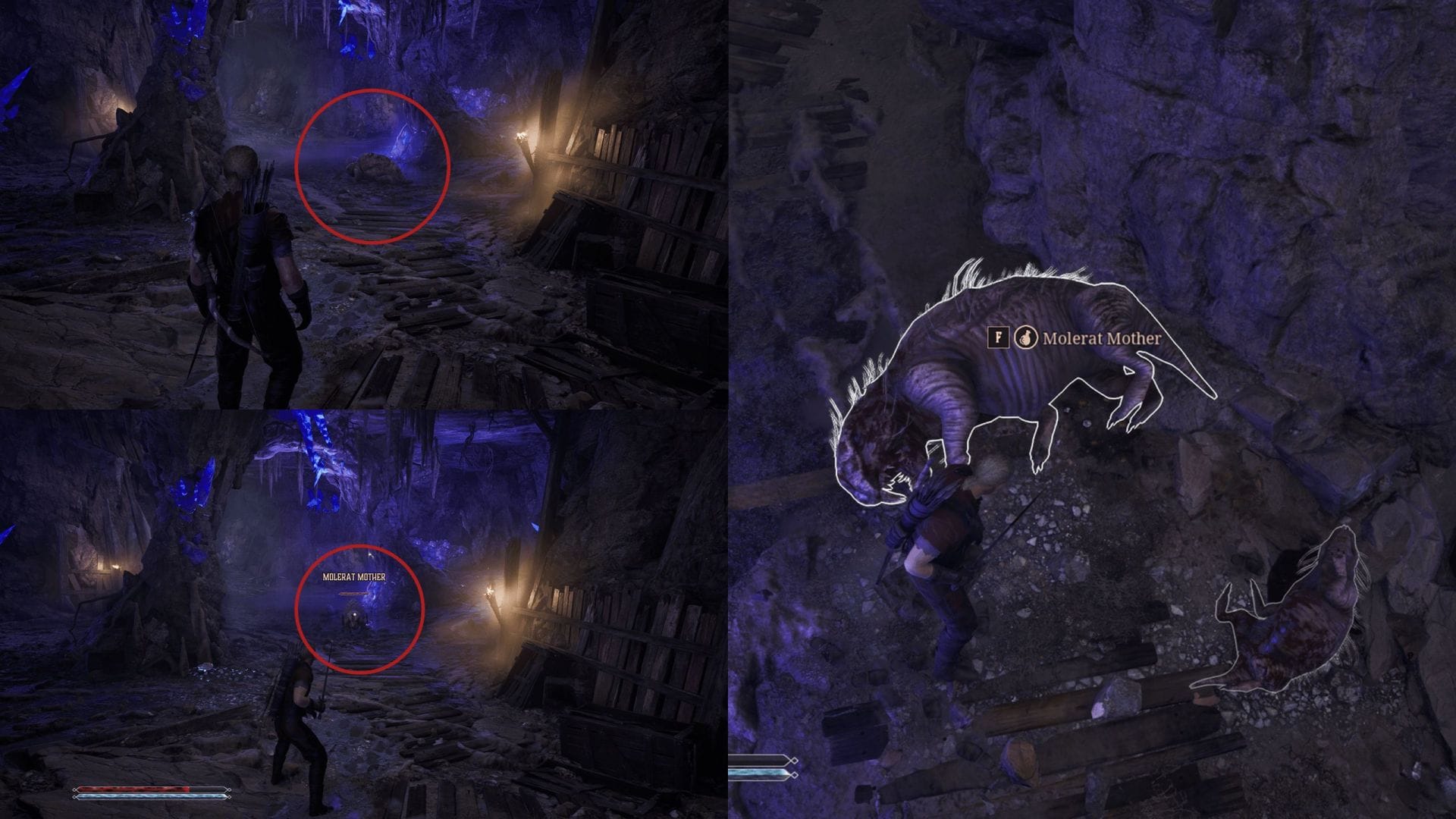 The Mole Mother is a miniboss that awaits you inside the cave opening (Image via Alkimia Interactive)