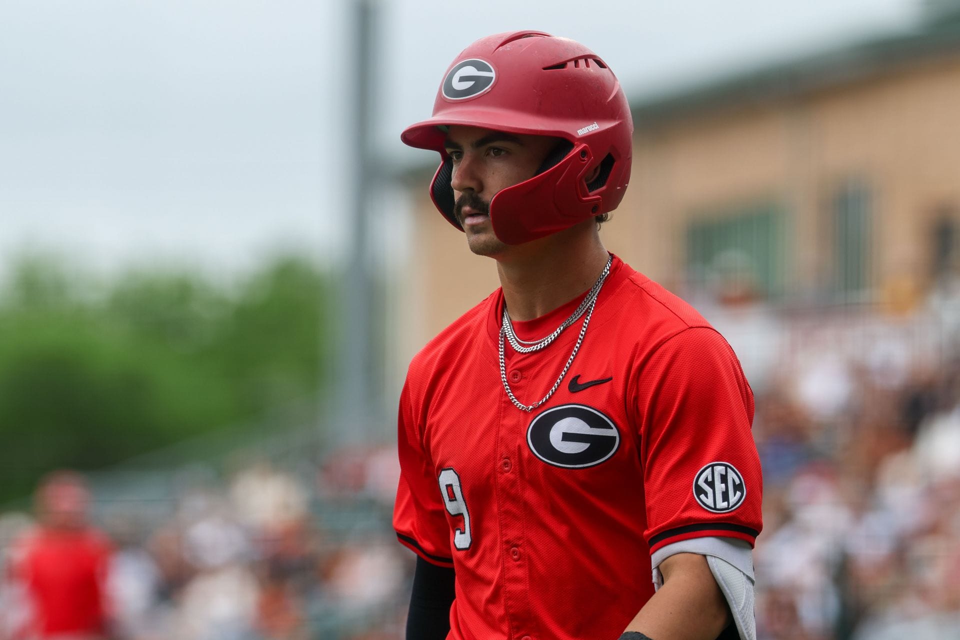 Kolby Branch em ação pelos Georgia Bulldogs no College World Series - Fonte: Getty