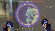 Fumaça unilateral pós-planta no local B em Valorant (Imagem via Riot Games || Sporskeeda Gaming)