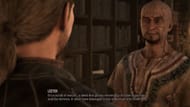 Lester encontra a escritura para você no Capítulo 3 enquanto explora a fortaleza na montanha (Imagem via Alkimia Interactive || @GGChannelX)