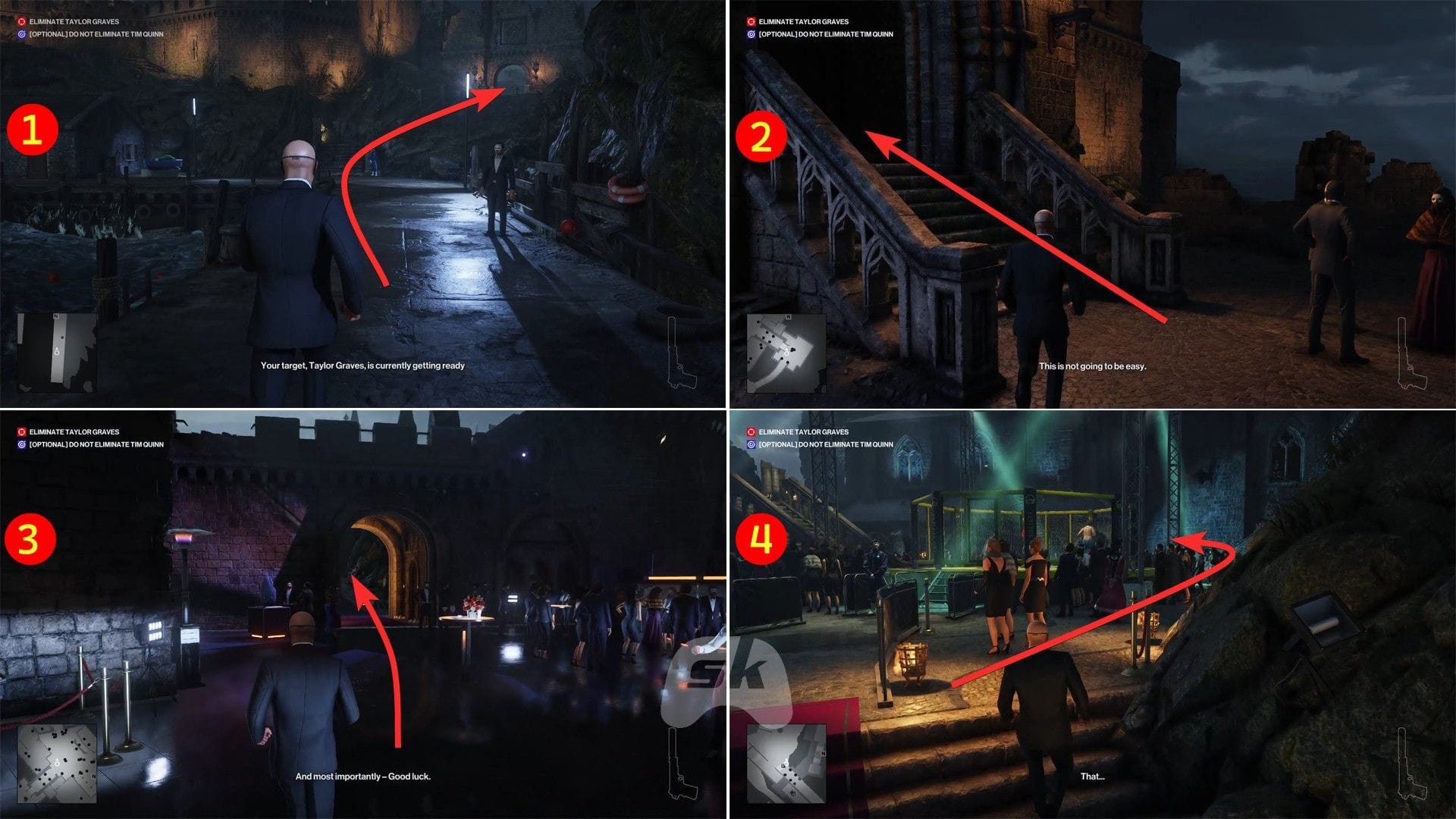 Head towards the fighting area (Image via Sportskeeda Gaming || IO Interactive)