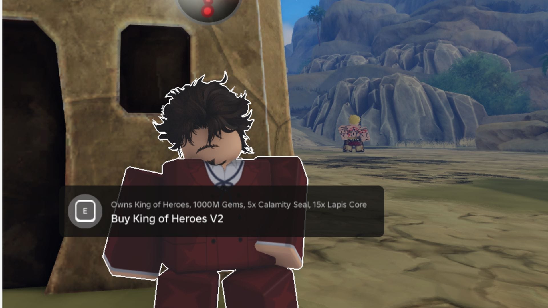 O criador corpo a corpo The King of Heroes V2 (imagem via Roblox)