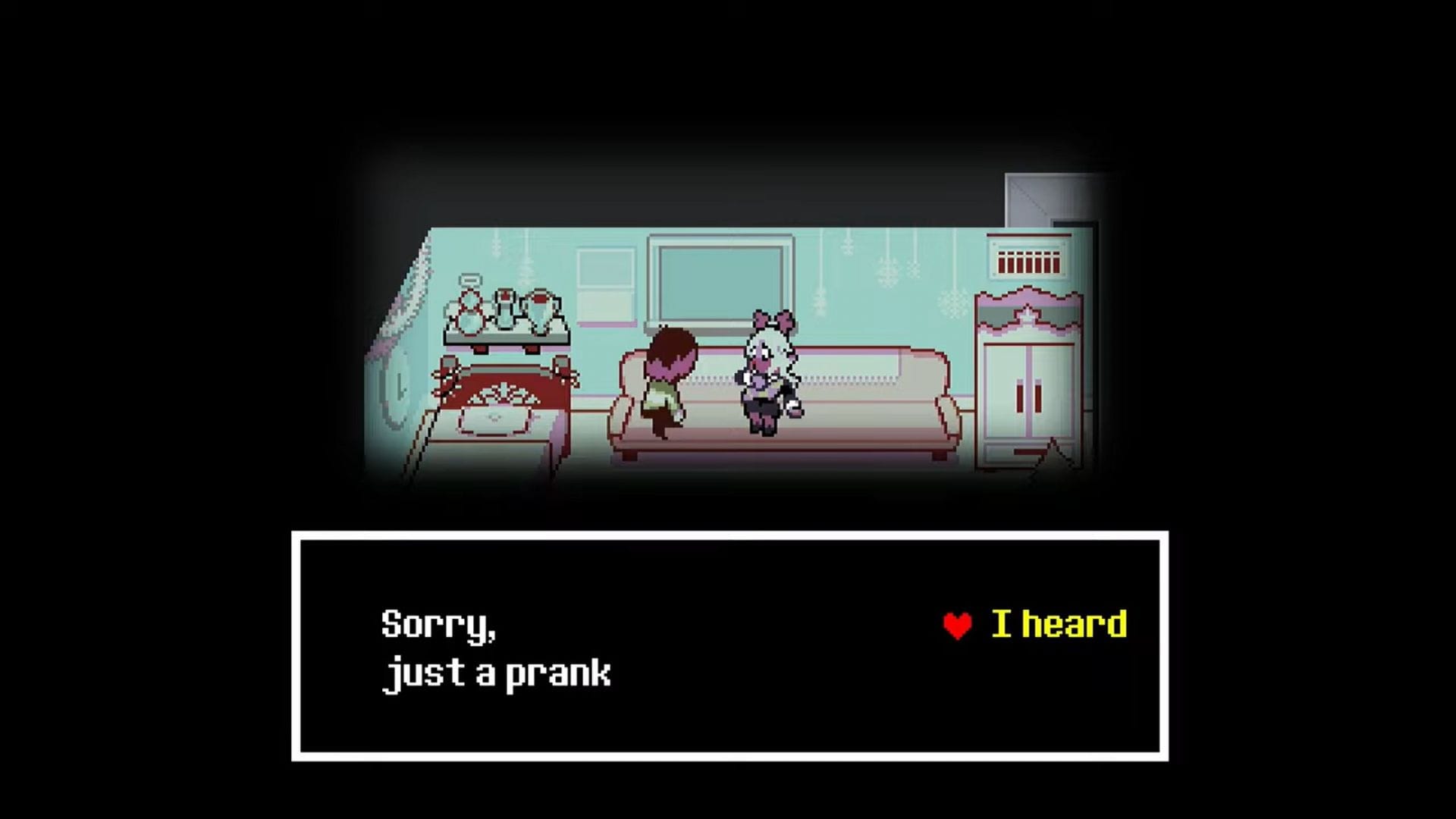 Confronte Noelle para continuar o caminho da Rota Estranha (Imagem via Toby Fox | YouTube/@BonelessWalkthroughs)