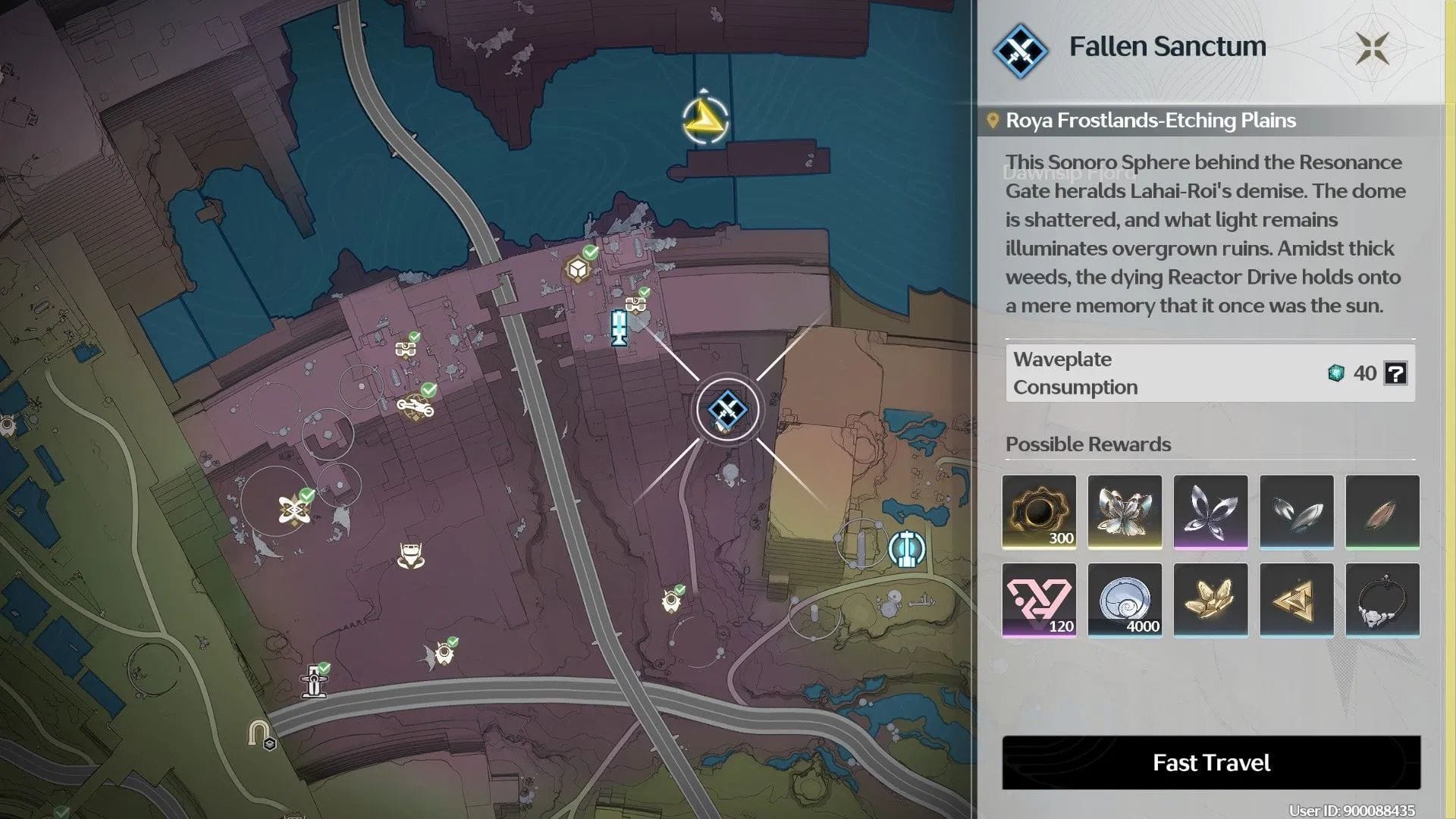 Localização do Fallen Sanctum (imagem via Kuro Games)