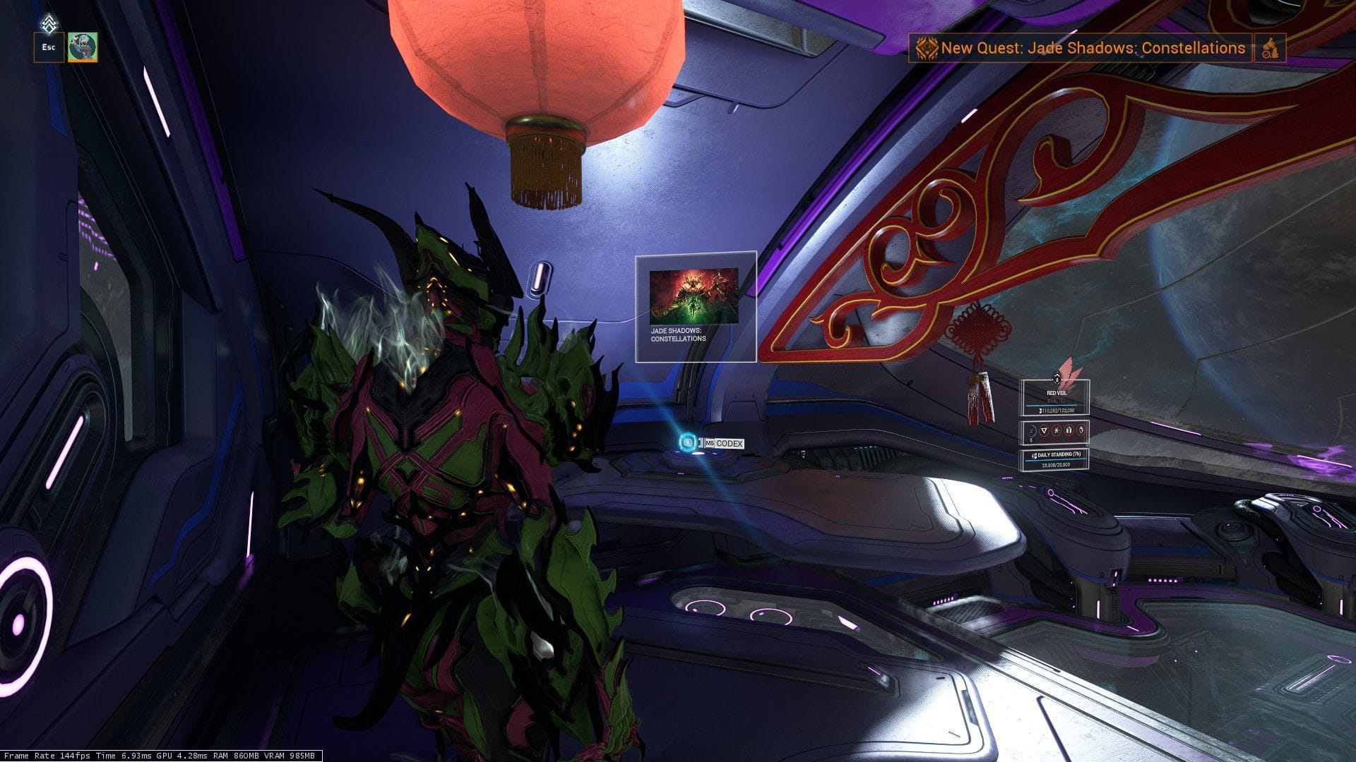 Use o Codex para iniciar a missão (Imagem via Digital Extremes)