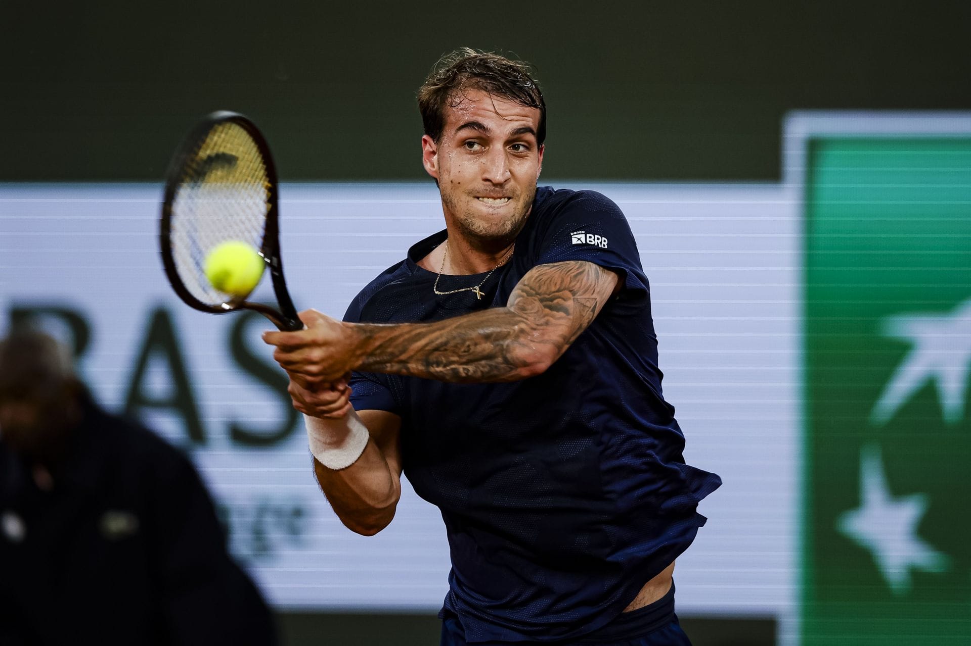 Felipe Meligeni Alves do Brasil durante o Aberto da França de 2024 em Paris, França. (Foto de Getty Images)