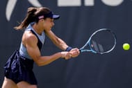 Zeynep Sonmez da Turquia durante o Libema Open Grass Court Championships em Rosmalen, Holanda. (Foto de Getty Images)